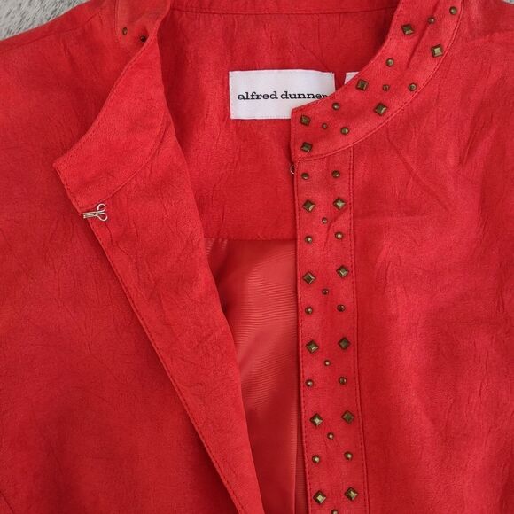 Alfred Dunner Faux Suede Studded Blazer Size 12 - Picture 4 of 12